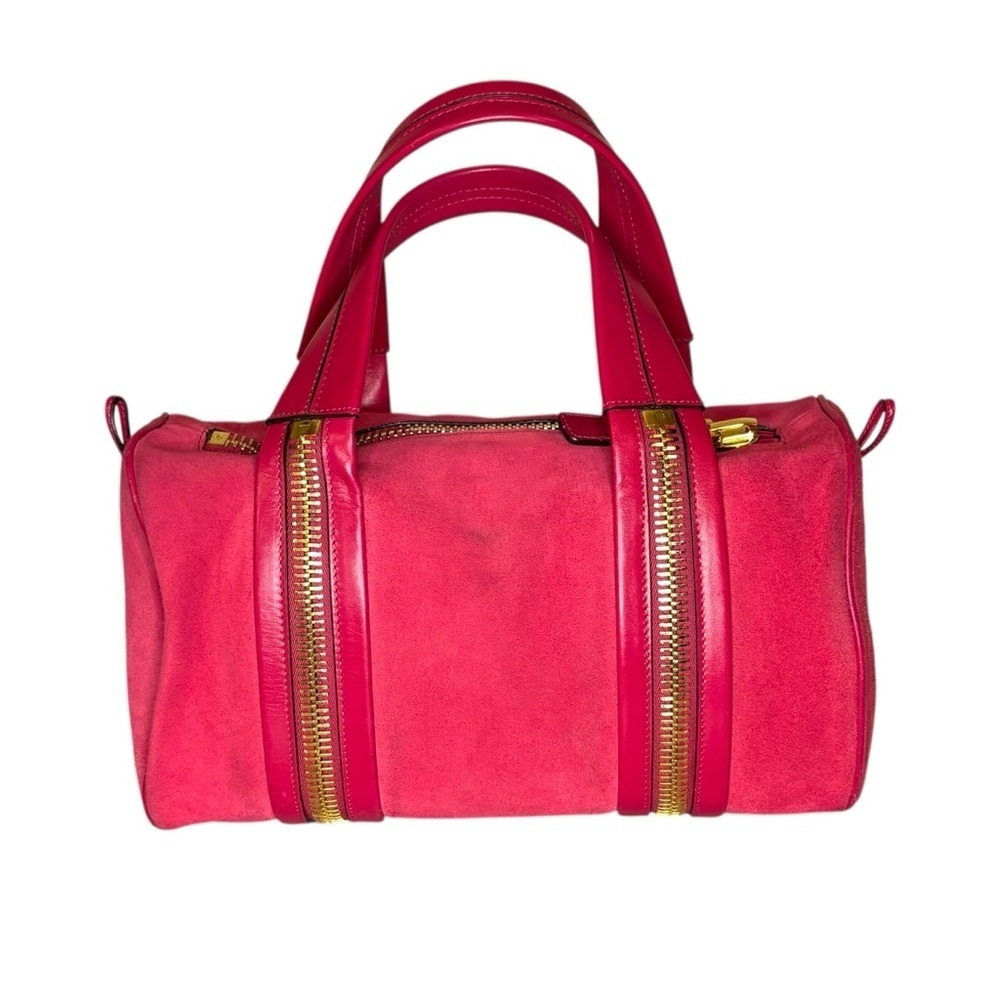 Tom Ford | Rare Suede Zip-Trim Duffel | Fuchsia Pink | 12” - Picture 4 of 16
